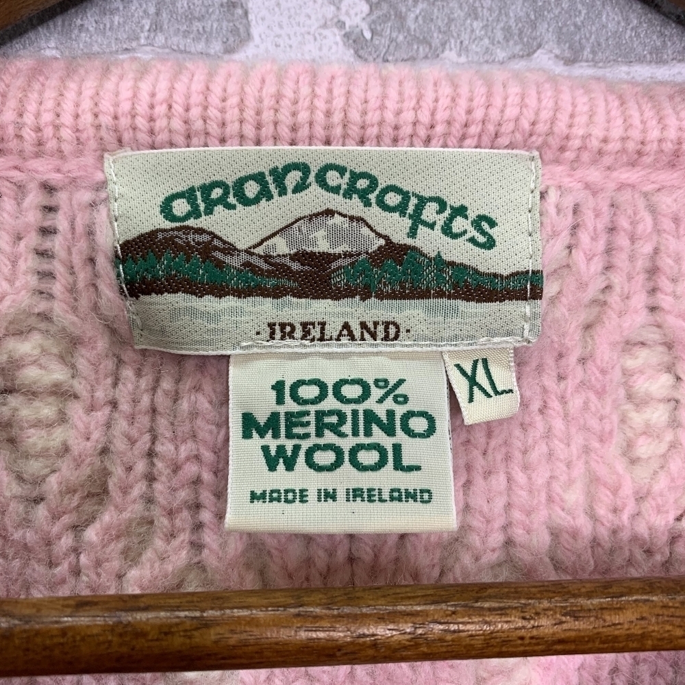 Aran Crafts 100% Merino Wool Cardigan XL Made in Ireland. - Picture 9 of 9